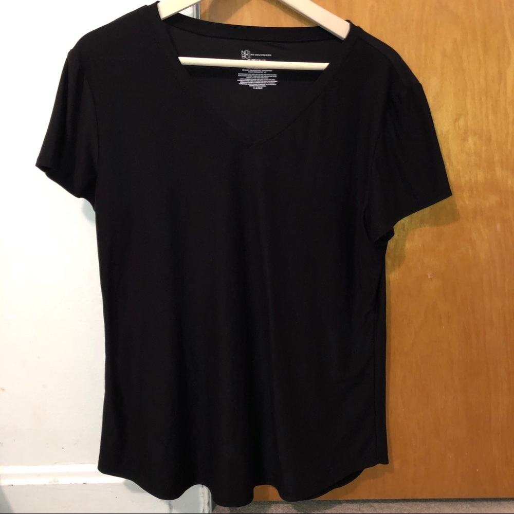 Black V-Neck Top